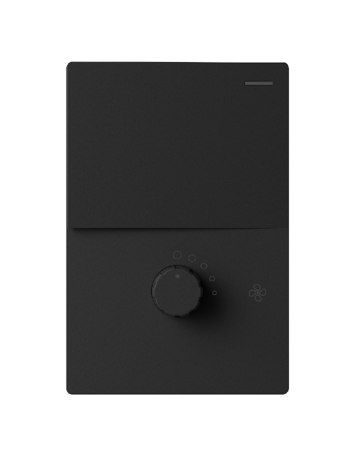 Llave combinación + variador ventilador Macroled Milan negro